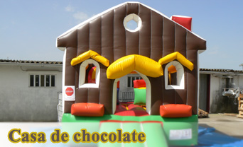 Casa de chocolate hinchable
